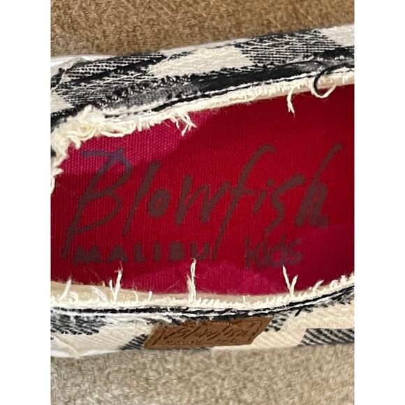Blowfish Malibu Sneaker Girls 5 StreetWear Cream Buffalo Check Skater Rocker - Picture 6 of 8